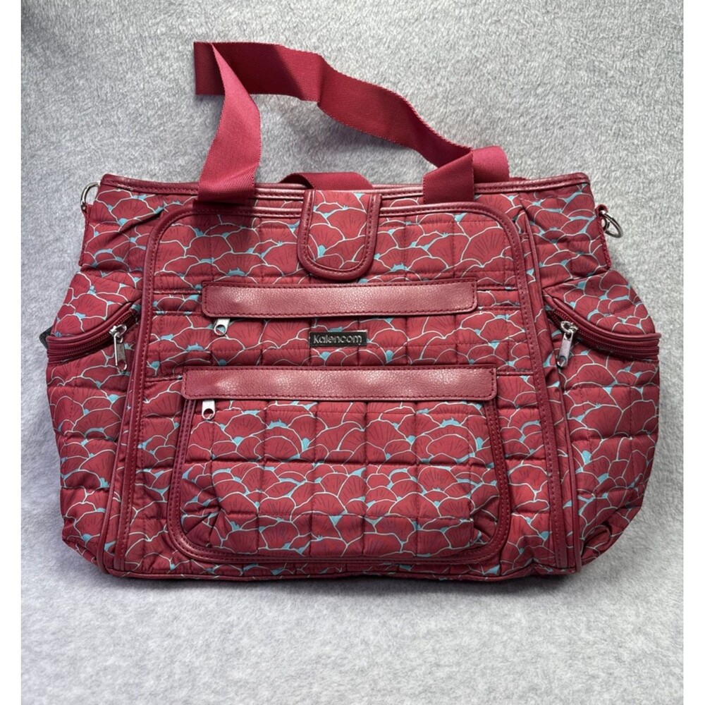 Infant Diaper Bag Inside/Outside Pockets 17" Adj Strap Changing Pad Kalencom